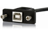 StarTech.com 1 ft Panel Mount USB Cable B to B - F/M - USB cable - USB Type B (F) to USB Type B (M) - USB 2.0 - 1 ft - molded, thumbscrews - black - USBPNLBFBM1 - USB cable - USB Type B to USB Type B - 1 ft