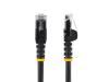 StarTech.com 15ft CAT6 Ethernet Cable, 10 Gigabit Snagless RJ45 650MHz 100W PoE Patch Cord, CAT 6 10GbE UTP Network Cable w/Strain Relief, Black, Fluke Tested/UL Certified Wiring, 10 Pack - Category 6, 24AWG, TIA (N6PATCH15BK10PK)