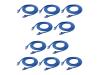 CAT6 Ethernet cable Blue 10Pack 25ft ETL