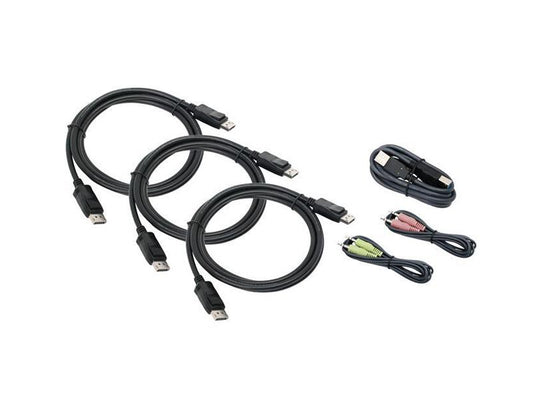 Triple View DisplayPort Cable Set TAA Compliant