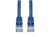 1ft Blue CAT 6 PVC Ethernet Cable Snagless Bubble Boot RJ-45 M/M