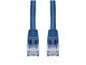 1ft Blue CAT 6 PVC Ethernet Cable Snagless Bubble Boot RJ-45 M/M