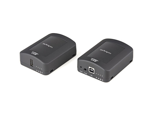 StarTech.com USB 2.0 Extender over Cat5e or Cat6 RJ45 Cable - 330ft/100m USB Extender Adapter Kit w/ ESD - Locally or Remotely Powered (USB2001EXT2PNA) - USB extender - USB 2.0