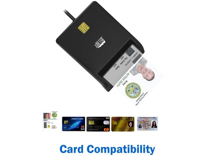 Adesso TAA CAC USB Smart Car Reader