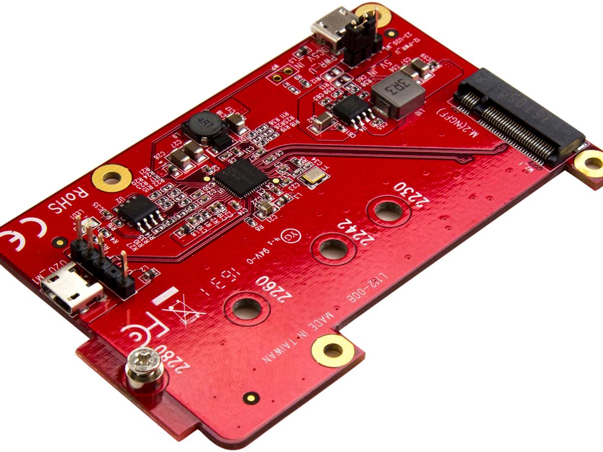 StarTech.com Raspberry Pi Board - USB 2.0 480Mbps - USB to M.2 SATA Converter - USB to SATA Raspberry Pi SSD (PIB2M21) - storage controller - M.2 Card - USB 2.0