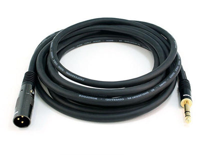 XLR M TO 1/4INCH TRS M 16AWG CABLE15FT