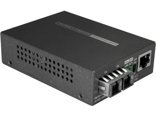 StarTech.com Multimode SC Fiber Media Converter for 10/100/1000 Network, 550m Range, Gigabit Ethernet, 850nm, Full Duplex Gigabit Ethernet Media Converter, Fiber Optic Media Converter - Ethernet Over Fiber (MCMGBSCMM055) - fiber media converte