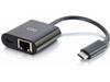 USB C Ethernet Adapter with Power Black