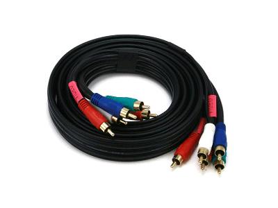 COMP 5-RCA V/A COAX 6FT - BLACK