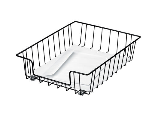 WO DESKTRAY 3IN DEEP LTR/BLK