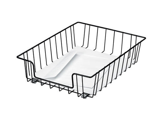 WO DESKTRAY 3IN DEEP LTR/BLK