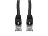 50ft Black CAT 6 PVC Ethernet Cable Snagless Bubble Boot RJ-45 M/M