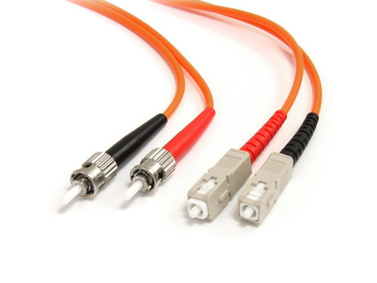 StarTech.com 2m Fiber Optic Cable - Multimode Duplex 62.5/125 - LSZH - ST/SC - OM1 - ST to SC Fiber Patch Cable (FIBSTSC2) - network cable - 2 m
