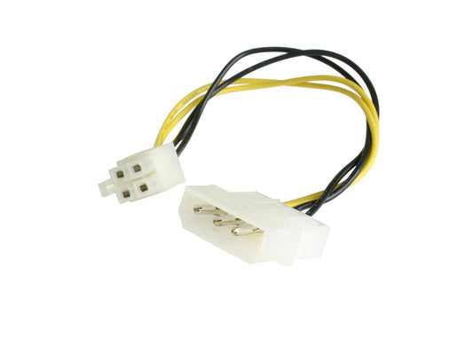 StarTech.com 6in LP4 to P4 Auxiliary Power Cable Adapter - LP4 to 4 pin ATX - Molex to P4 Adapter - LP4 to P4 (LP4P4ADAP) - power adapter - 4 pin internal power (5V) to 4 pin ATX12V - 6 in