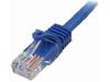 StarTech.com Cat5e Ethernet Cable50 ft - Blue - Patch Cable - Snagless Cat5e Cable - Long Network Cable - Ethernet Cord - Cat 5e Cable - 50ft - patch cable - 50 ft - blue