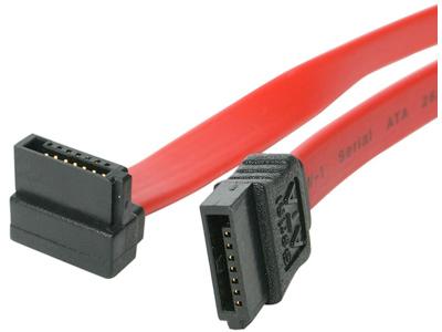 StarTech.com 18in SATA to Right Angle SATA Serial ATA Cable - 18in SATA Cable - 18 SATA Cable - 18in angled SATA Cable - SATA cable - 1.5 ft