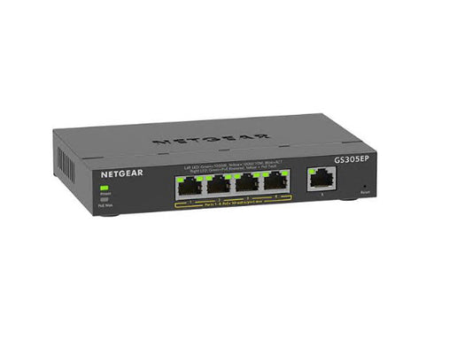 5-Port Gigabit Ethernet PoE+ Smart Mngd