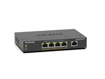 5-Port Gig Eth Hi-Power PoE+ Smart Mngd