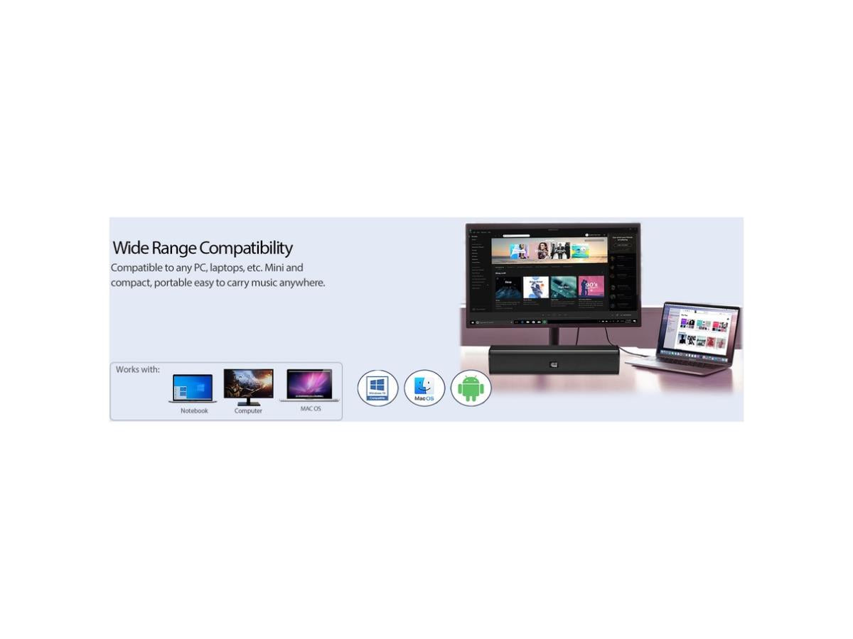 USB 5W x2 Powered Stereo Sound Bar