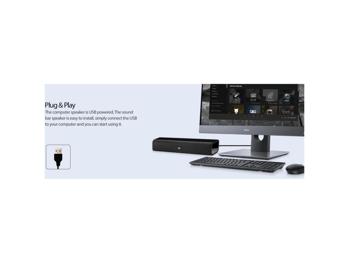 USB 5W x2 Powered Stereo Sound Bar