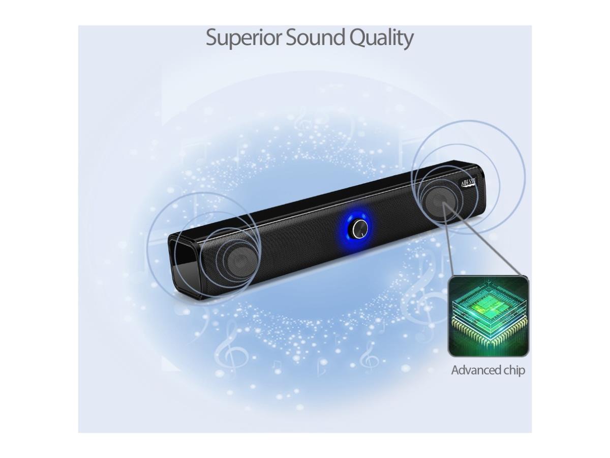 Bluetooth/Aux 10W x2 Powered Sound Bar