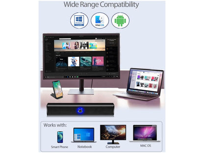 Bluetooth/Aux 10W x2 Powered Sound Bar