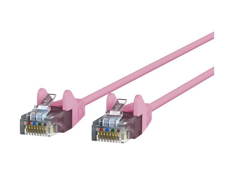 BELKIN CAT6 SLIM 28AWG CABLE - PINK -3FT