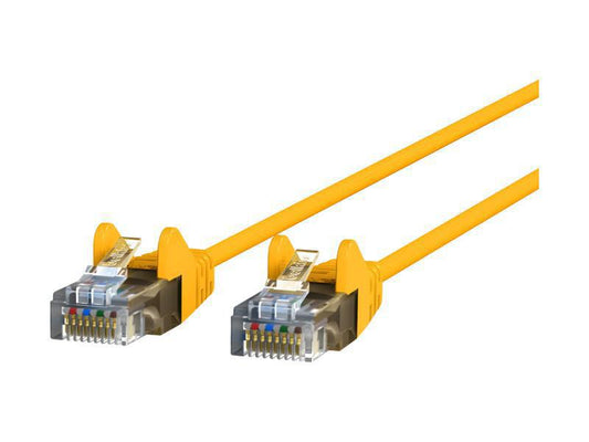 BELKIN CAT6 SLIM 28AWG CABLE -YELLOW-3FT