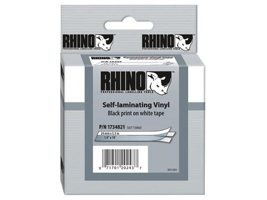 RHINO 1X1 WHITE VINYL SELF LAM