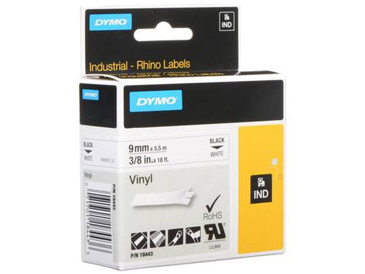 RHINO 3/8 WHITE VINYL LABELS
