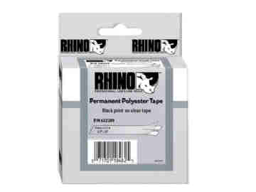 RHINO 1/2 CLEAR PERMANENT POLY LABLES