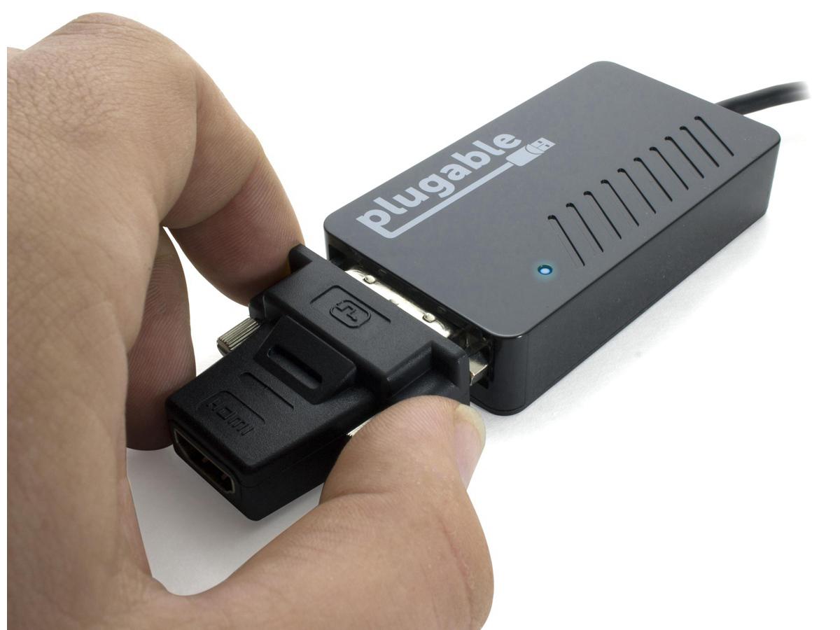 Plugable USB 3.0 to DVI/VGA/HDMI Video Graphics Adapter for Multiple Monitors up to 2048x1152 Supports Windows 11, 10, 8.1, 7, XP
