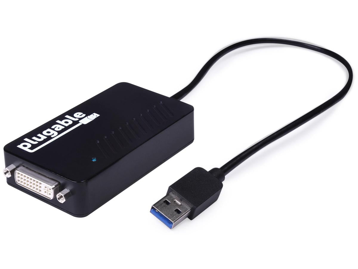 Plugable USB 3.0 to DVI/VGA/HDMI Video Graphics Adapter for Multiple Monitors up to 2048x1152 Supports Windows 11, 10, 8.1, 7, XP