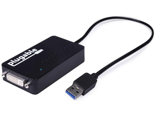 Plugable USB 3.0 to DVI/VGA/HDMI Video Graphics Adapter for Multiple Monitors up to 2048x1152 Supports Windows 11, 10, 8.1, 7, XP