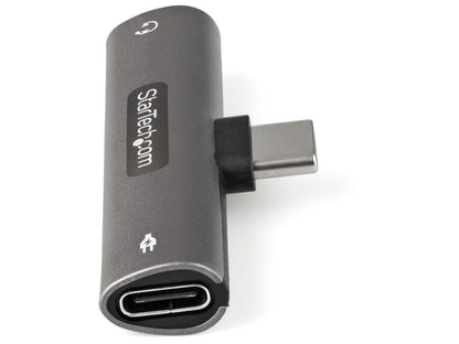 StarTech.com USB C Audio & Charge Adapter, USB-C Audio Adapter w/ 3.5mm TRRS Headphone/Headset Jack and 60W USB Type-C Power Delivery Pass-through Charger, For USB-C Phone/Tablet/Laptop - USB-C to Audio & Charging (CDP235APDM) - docking station - USB-C