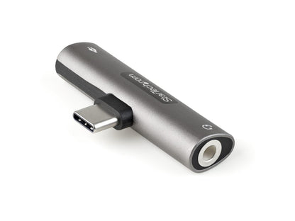 StarTech.com USB C Audio & Charge Adapter, USB-C Audio Adapter w/ 3.5mm TRRS Headphone/Headset Jack and 60W USB Type-C Power Delivery Pass-through Charger, For USB-C Phone/Tablet/Laptop - USB-C to Audio & Charging (CDP235APDM) - docking station - USB-C