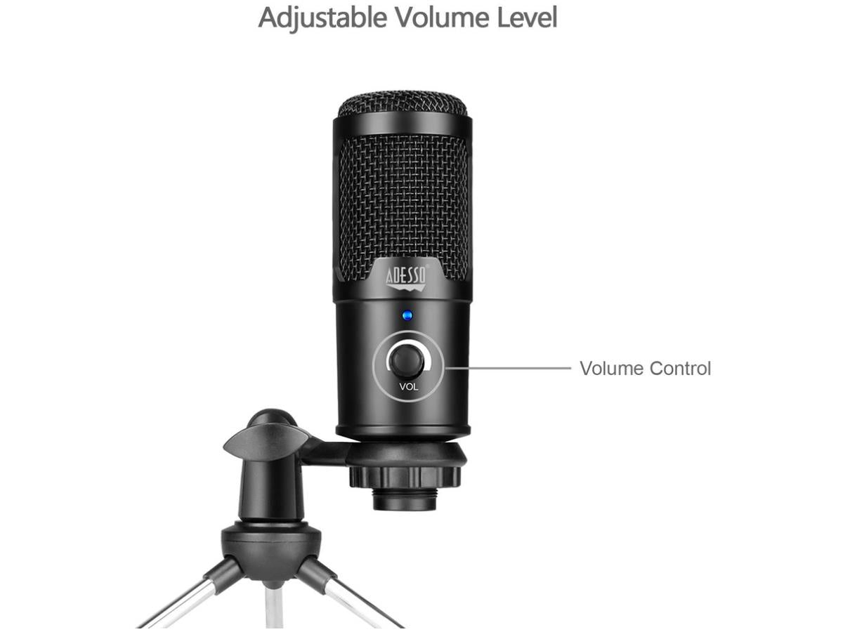 USB Unidirectional Microphone with Stand