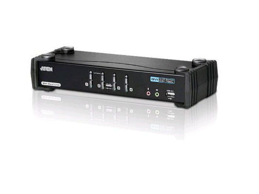 4-port Dual-Link DVI KVMP with USB 2.0 and 2.1 Audio Support