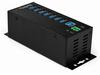 StarTech.com 7 Port USB Hub with Power Adapter, Surge Protection, Metal Industrial USB 3.0 Data Transfer Hub, Din Rail, Wall or Desk Mountable, High Speed USB 3.1/USB 3.2 Gen 1 5Gbps Hub - Windows/macOS/Linux (HB30A7AME) - hub - 7 ports - TAA Compliant