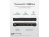 Plugable Thunderbolt 4 Hub, 4-in-1 Pure USB-C Design,Includes USB-C to 4K HDMI Adapter,Laptop Charging, 4 TBT4 Ports,Single 8K/Dual 4K Displays, 60W
