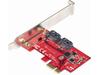 StarTech.com SATA PCIe Card, 2 Port PCIe SATA Expansion card, 6Gbps SATA Card, Full/Low Profile, PCI Express to SATA Adapter, ASM1061 Non-Raid SATA Controller Card - PCIe to SATA Converter - storage controller - SATA 6Gb/s - PCIe 2.0 x1