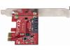 StarTech.com SATA PCIe Card, 2 Port PCIe SATA Expansion card, 6Gbps SATA Card, Full/Low Profile, PCI Express to SATA Adapter, ASM1061 Non-Raid SATA Controller Card - PCIe to SATA Converter - storage controller - SATA 6Gb/s - PCIe 2.0 x1