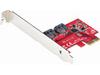 StarTech.com SATA PCIe Card, 2 Port PCIe SATA Expansion card, 6Gbps SATA Card, Full/Low Profile, PCI Express to SATA Adapter, ASM1061 Non-Raid SATA Controller Card - PCIe to SATA Converter - storage controller - SATA 6Gb/s - PCIe 2.0 x1