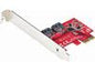 StarTech.com SATA PCIe Card, 2 Port PCIe SATA Expansion card, 6Gbps SATA Card, Full/Low Profile, PCI Express to SATA Adapter, ASM1061 Non-Raid SATA Controller Card - PCIe to SATA Converter - storage controller - SATA 6Gb/s - PCIe 2.0 x1