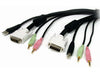 StarTech.com 6 ft 4-in-1 USB DVI KVM Cable with Audio and Microphone - DVI KVM Cable - USB KVM Cable - KVM Switch Cable (USBDVI4N1A6) - keyboard / video / mouse / audio extension cable - 6 ft