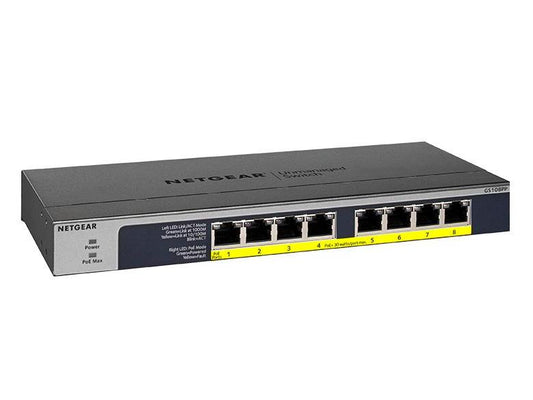 8-Port PoE/PoE+ Gig Unmanaged Switch