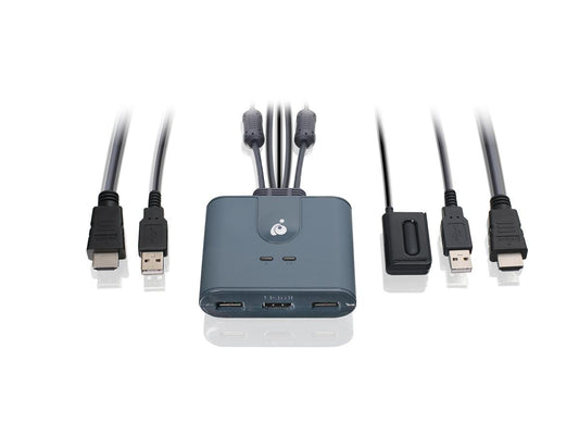 2-Port Full HD KVM Switch with HDMI and USB Connections. For 2 HDMI PC Share one Keyboard, Mouse and Monitor.