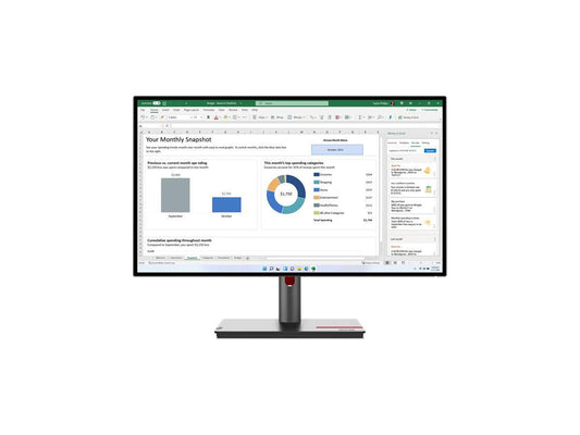 P27h-30, 27 inch QHD Docking monitor with IPS, HDR10, LTPS stand with phone slot