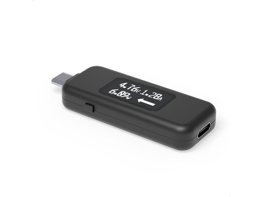 Plugable USB C Power Meter Tester for Monitoring USB-C Connections up to 240W Digital Multimeter Tester for USB-C Cables, Laptops, Phones, Chargers -