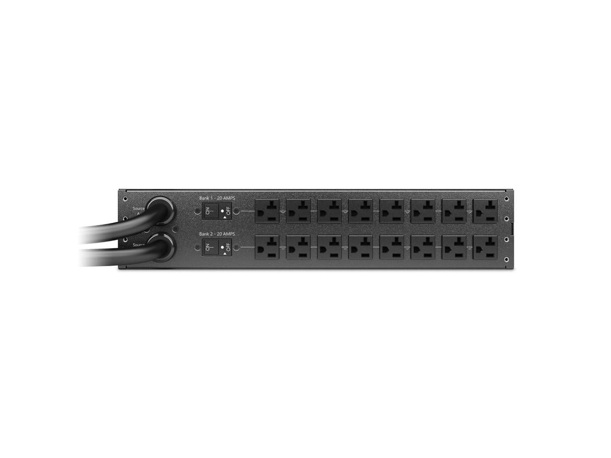 APC NetShelter Rack ATS, 120V, 30A, L5-30P in, (16) 5-20R out